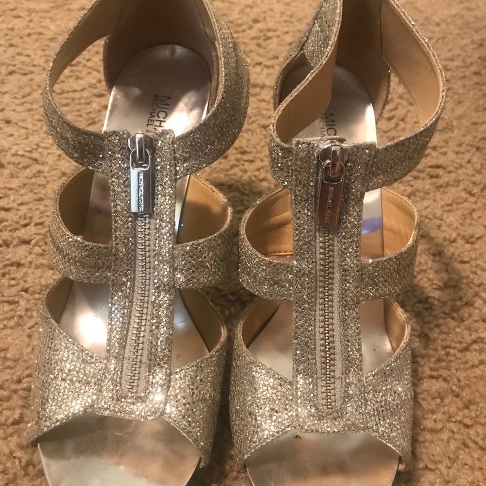 Michael Kors Silver Sparkly Heels